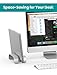 Vertical Laptop Stand Tablet Stand, Klearlook Aluminum Storage Holder Space-Saving Desk Organizer More Notebook Tablet UP to 0.7 Inch Thickness [Silver]