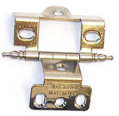 Amerock Full Inset Full Wrap Free Swinging Minaret Tip Hinge For 3/4" Doors Sterling Nickel (50 Pack) #TOP11