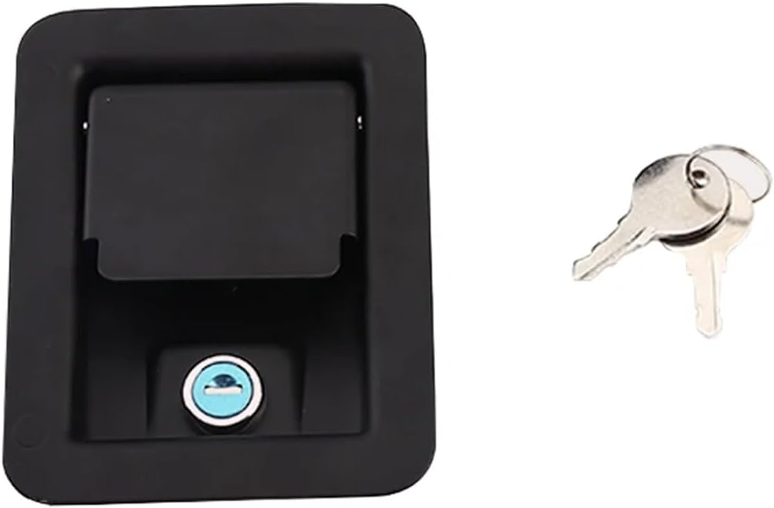 Plane Lock Zinc Alloy Car Paddle Entry Latch Handle with Keys Camper-Trailer Pull Type Door Locks 1Pcs