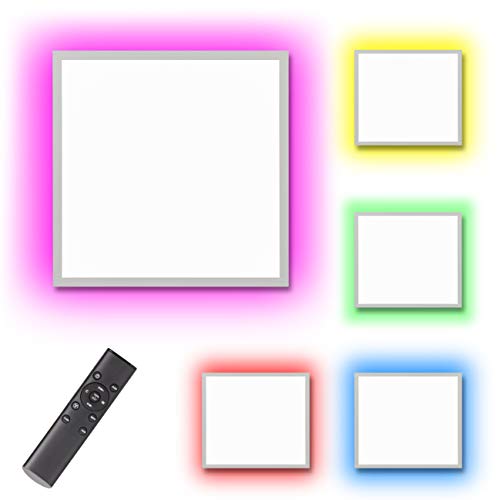Northpoint LED Panel mit RGB Backlight Hintergrundbeleuchtung 15W Warmweiß/Kaltweiß Mood RGB Fernbedienung 45x45 cm Ambiente
