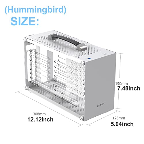 Ediy Itx Mini A4 Computer Case 7.5L Aluminum Mini-Itx Motherboard Small Pc Case Test Bench Support Sfx Power Supply 300Mm Vedio Card Transparent Acrylic Side Panel #TOP6