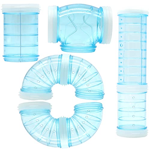 Hamster Tube Set, 8 Pack Transparent Curved Pipe Pet Cage Tunnel Hamster Spielzeug DIY Kreative Verbindungstunnel Externer Sport Tube für Maus Hamster Ratte und andere Kleintiere Cover