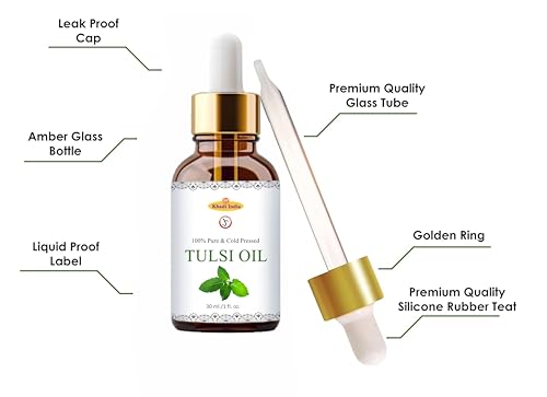 Image of Khadi Pure Coldpressed Tulsi Oil, 30 ml