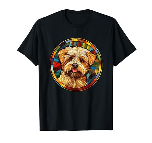 Norfolk Terrier - Vidriera, diseño artístico Camiseta