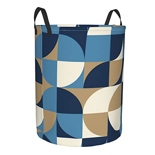 Zcjhgzcz Abstract Geometric In Mid Century Modern Large Circular Protable Storage Bin Organizer Laundry Hamper Portable Laundry 11086 11086 #TOP1