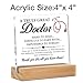 Thank You Doctor Gifts for Women Men, Appreciation Gifts for Doctors, a Truly Great Doctor Hard to Find Clear Acrylic Desk Decorative Sign for Home Office, 4 x 4 Inches