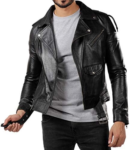 xs black leather jacket