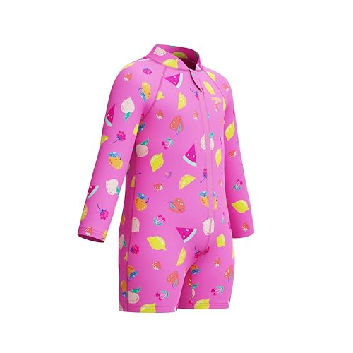Maillot de bain mixte enfant Speedo manches longues imprimé zippé coloré