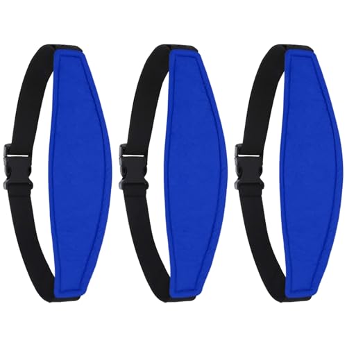 Soporte para cabeza de bebé 3 piezas con banda ajustable azul miniatura 1