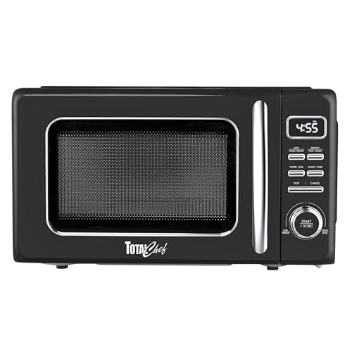 Total Chef Retro Countertop Microwave Oven 25 L – LED Display, Quick-Start, Weight/Time Defrost, 7 Auto Cook & 10 Reheat Presets