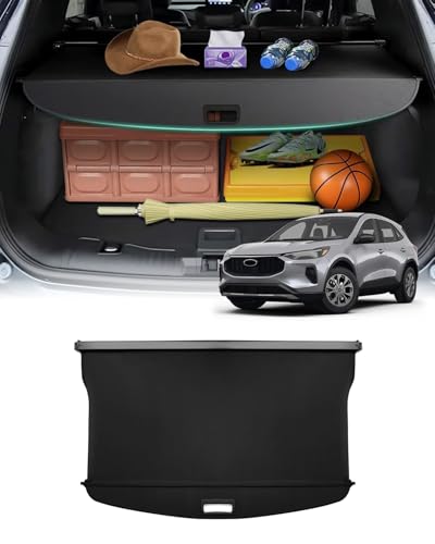 Image of Powerty Cargo Cover for 2020-2024 2025 Ford Escape Accessories Canvas Trunk Cover Retractable Trunk Shielding Shade Privacy Covers