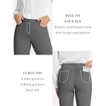Tapata Women's 28''/30''/32''/34'' Stretchy Straight Dress Pants with Pockets Tall, Petite, Regular for Office Work Business - Image 4