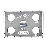 Best Sporting Fußballtor mit Torwand I Fußballtor Kinder mit verschiedenen Farbmotiven I Fußball Tor 213cm x 152cm I Hochwertiges Kindertor mit Netz, Torwand & Heringen I Fussball Tor Grau