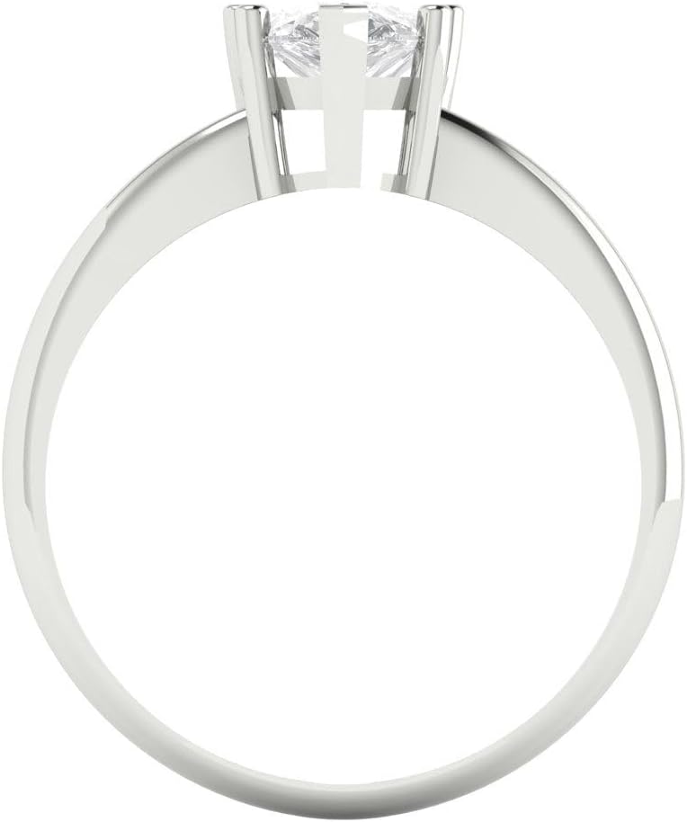 Clara Pucci 14K Solid Gold Engagement Ring for Women | 1.5 cttw Moissanite