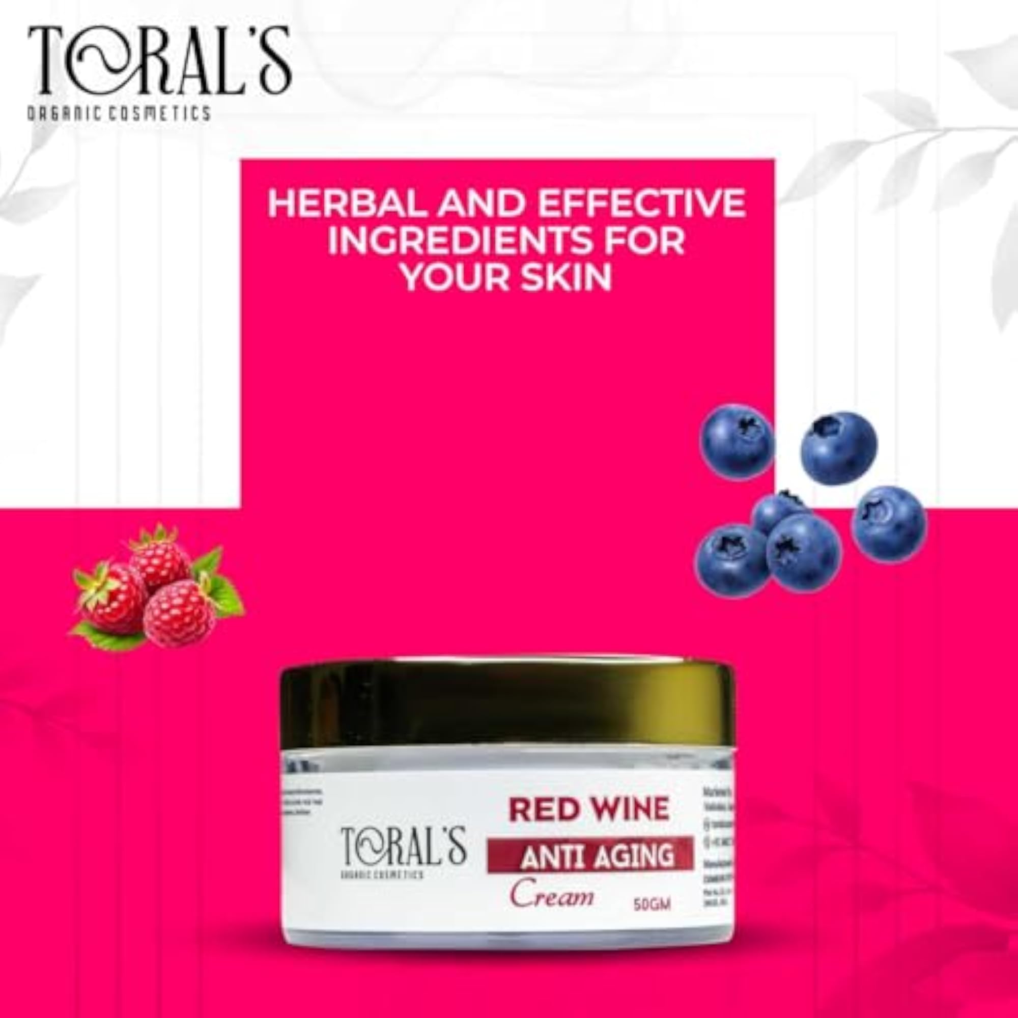 Toral Red Wine Anti-Aging Combo - Gel Face Wash & Cream