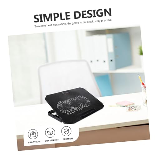 Soporte refrigerado para laptop Gadpiparty de 14 a 15,6 pulgadas, con malla metálica grande, diseño silencioso para gaming miniatura 2