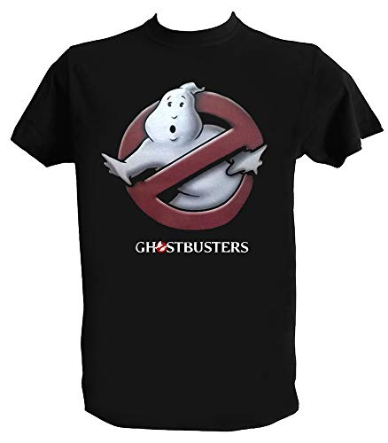 Desconocido Camiseta Ghostbusters Hombre Niño Negra Cazafantasmas Peliculas Clasicas Años 80, Niño 12-14 Años
