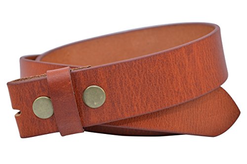 Full Grain Cowhide Leather Solid 1-Piece Belt Strap - Tan - TBS5500-250