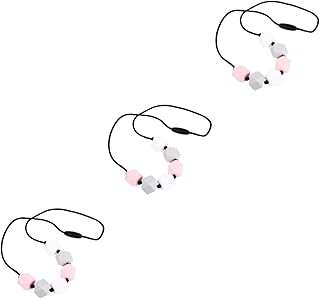 ibasenice 3 Peças Colar De Mordedor De Bebê Medalhão Brinquedos Infantis Brinquedos Para Bebês Brinquedos Infantis Brinquedos Infantis Brinquedos Infantis Colar Infantil Brinquedos Para