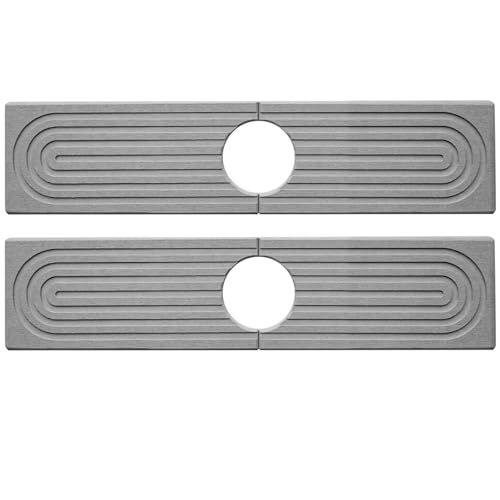 Juego de 2 alfombrillas protectoras contra salpicaduras para fregadero de diatomeas, de secado rápido, absorbentes, para cocina y baño
