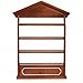 Chunful Vintage Spice Village Wooden Rack 22 x 17 x 4 Inches with 4 Shelves and Drawer for Wall Mounting Kitchen Storage Spice Village Display Shelf for 24 Jars, Shelf Only (Brown, Classic)