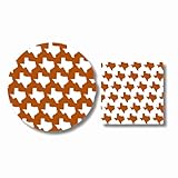 Fabuplates 48pc Burnt Orange Austin Party Plates and Napkins Set – Heavy Duty Disposable Tableware, Austin Game Day Tablewear for Entertaining, Graduation, Tailgate Essentials
