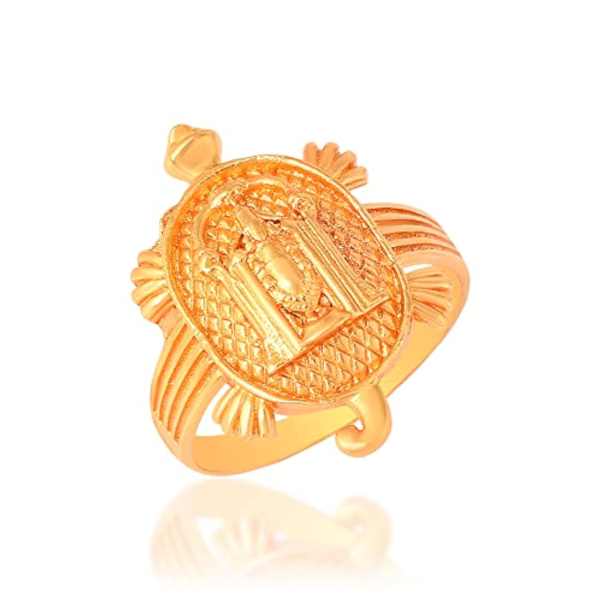 Gold Plated Tirupati Balaji Good Luck Charm Ring