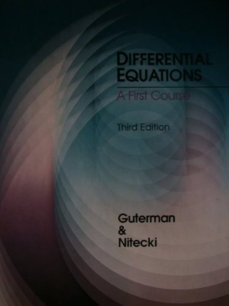Amazon.com: Differential Equations: A First Course, Third