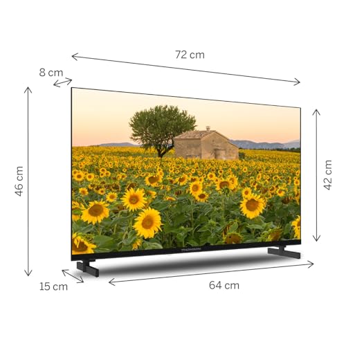 THOMSON 32 Zoll (80 cm) LED HD Smart Android TV, Google Assistant, Wi-Fi, Dolby Digital, Bluetooth, Triple-Tuner (Kabel/Satellit/Antenn), HDMI, CI+, A+ Panel- 32HA2S13
