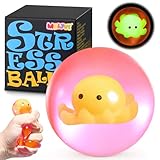 Stress Balls for Kids Adults - Squishy Fidget Toys Sensory Toys for Kids with Autism Glow in The Dark Squeeze Balls for Hand Therapy Squish Ball for Anxiety Stress Relief Easter Basket Stuffers