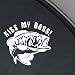 Kiss My Bass Fishing Decal Car Truck Window Sticker
