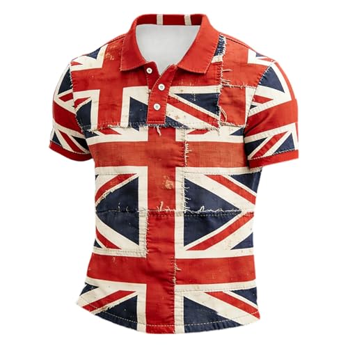 Polo Homme Coton Motif Britannique Élégant | Collection Manches Courtes