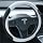Uxcer Nappa Leather Steering Wheel Cover Compatible with Tesla Model 3/Y 2016-2025 2026 Juniper/Highland, Non-Slip Breathable Tesla Model 3/Y Steering Wheel Protector, White