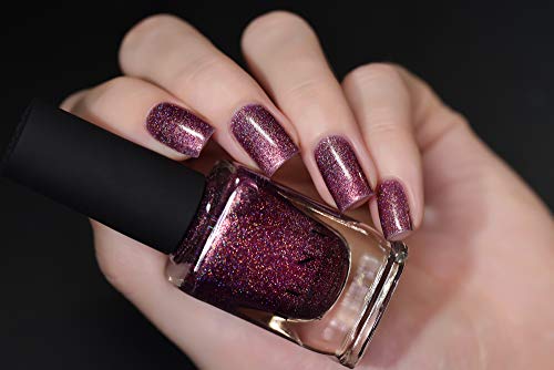 Image of ILNP No Promises - Dark Amaranth Pink Holographic Nail Polish
