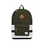 Forest Night/White Rugby Stripe/Tan Leather