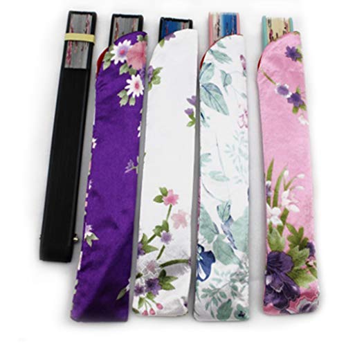 homozy 5x Saco De Ventilador De Mão Dobrável Capas De Bolso De Bolsa De Protetor De Ventilador De Mã