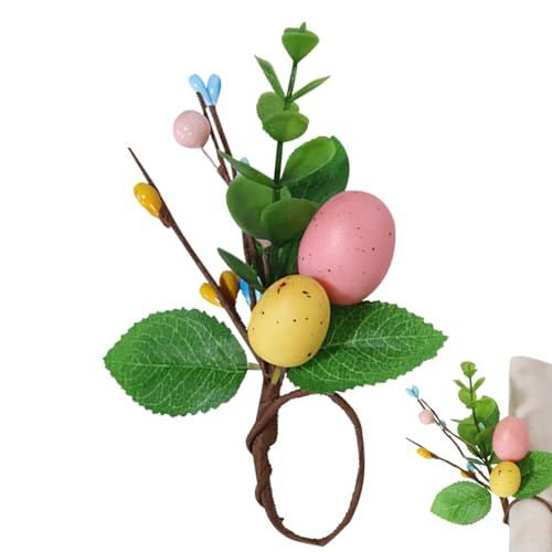Soporte para anillos de toalla de Pascua, toallero de Pascua | Hebilla de toalla de huevos de Pascua | artificial de decoración de Primavera.