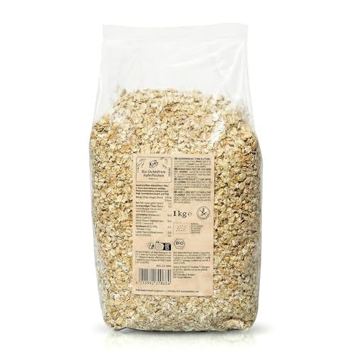 KoRo - Glutenfreie Bio Haferflocken Kleinblatt 1 kg - Proteinquelle - Ballaststoffreich - Lecker im Müsli und Porridge