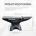 Luxebough Anvils for Blacksmithing, Single Horn Anvil with Cast Steel Body, High Hardness HRC 55 Blacksmithing Tool, Stable Wide Surface for Forging Metal, Professional Forge Equipment (66 Lbs-B)