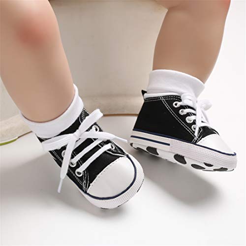 Kidsun Tutoo Unisex Baby Boys Girls High Top Sneaker Soft Anti-Slip Sole Newborn Infant First Walkers Canvas Denim Shoes #TOP7