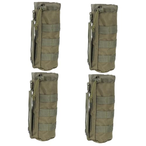 SUPVOX 4 Piezas Bolsa De Bolsa De Botella De Agua Más Cálido Bolsa De Botella De Bebida Mini Poseedor Manejar Transportador Bolsas Botella De Agua Aislada Matraz Army Green Nylon