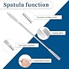2PCS Stainless Steel Lab Laboratory Mini Double-Ended Spatula Micro Square/Round End Spatula, 6.2