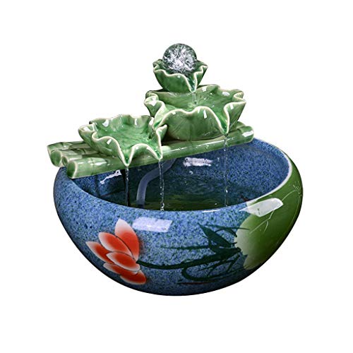 Fontana Zen Feng Shui/Fontanella da Interni Fontana da tavolino del Piccolo Acquario dello spruzzo del Salone della Fontana da tavolino Ceramica dell'ufficio della Decorazione Fontane Decorative