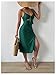 Milumia Women's Leopard Cami Midi Dress Cut Out Tie Knot Split Thigh Boho Summer Dresses Green and Black Medium
