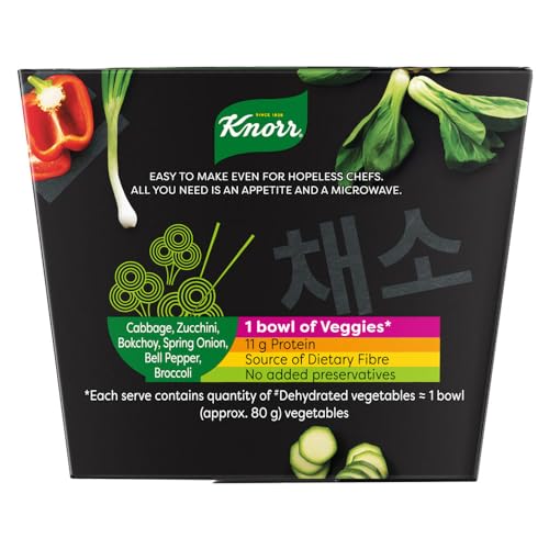 Image of Knorr Korean Meal Pot- Spicy Kimchi Ramen Noodles l Korean Noodles | Microwave only | Vegetarian | 123 gm l Pack of 1 |