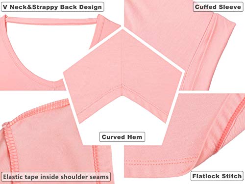 Image of icyzone Open Back Yoga Shirts for Women - Exercise Workout Tops, Athletic Short Sleeves, Running T-Shirts Loose Fit