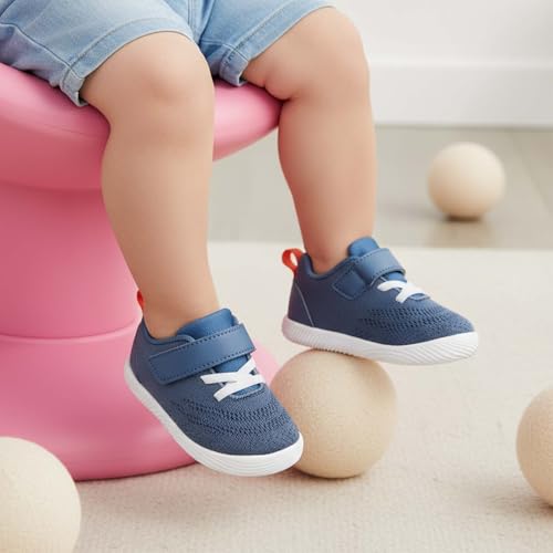 Image of MORENDL Toddler Sneakers Baby Boys & Girls Barefoot Shoes Lightweight Breathable Walking Running Tennis Athletic Sport Shoes
