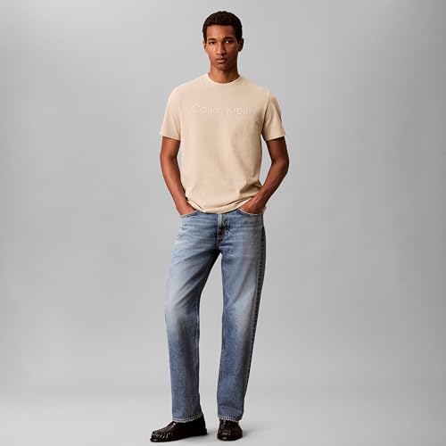Image of Calvin Klein Men's Relaxed Fit CK Logo Crewneck T-Shirt