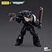 BEERISE JOYTOY 1/18 Action Figures - Warhammer 40,000 Space Marines Black Templars Outriders Brother Valtus - 4‘’,Classic Character,Collectible,Age 15 and Above