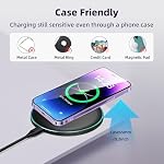 Chargeur sans fil compatible avec iPhone 17 16 15 14 13 12 11 Pro Max/Mini/Plus/XR/X/8, 15W Max Tapis de recharge sans fil rapide pour Samsung Galaxy S23/S22/S21/S20/S10, Les copains de Galaxy